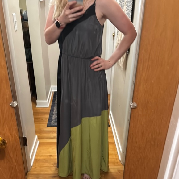 Mossimo Supply Co. Dresses & Skirts - Mossimo Supply Co Gray and Green One Shoulder Sundress